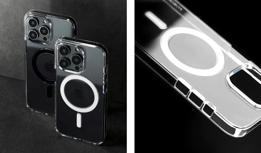 Caudabe Lucid Ultra Slim & MagSafe Case iPhone 14 Pro 6.1 Crystal / White - Image 2