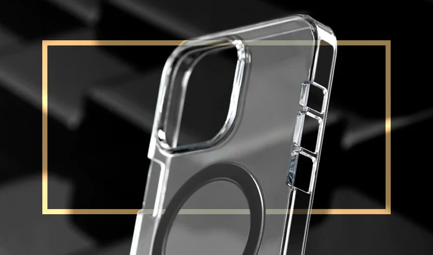 Caudabe Lucid Ultra Slim & MagSafe Case iPhone 14 Pro Max 6.7 Crystal / Charcoal - Image 2