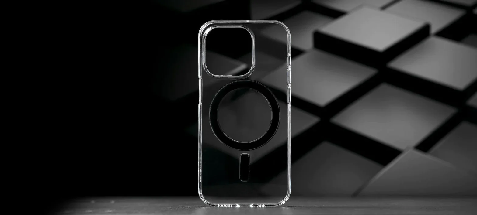 Caudabe Lucid Ultra Slim & MagSafe Case iPhone 14 Pro Max 6.7 Crystal / Charcoal - Image 4
