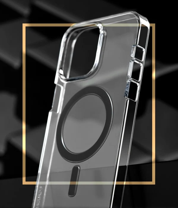 Caudabe Lucid Ultra Slim & MagSafe Case iPhone 14 Pro 6.1 Crystal / Charcoal - Image 3