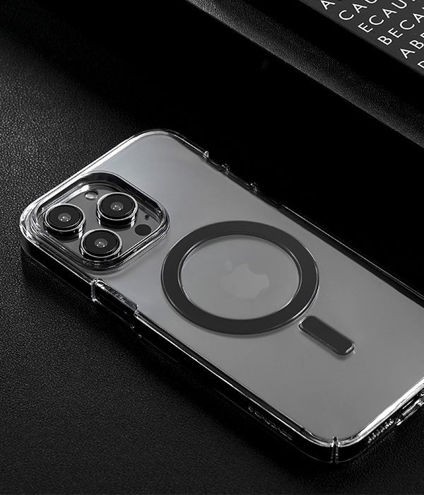 Caudabe Lucid Ultra Slim & MagSafe Case iPhone 14 Pro 6.1 Crystal / Charcoal - Image 4