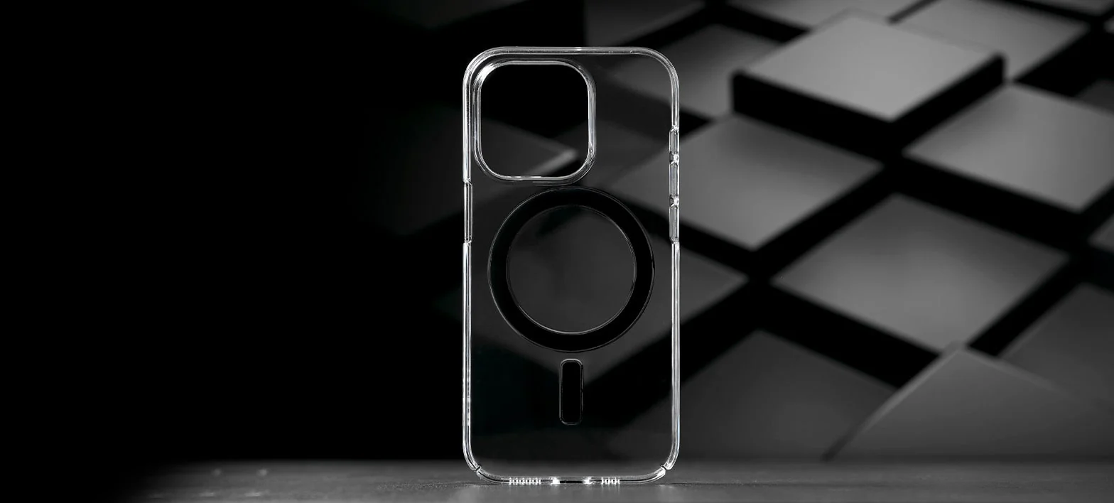 Caudabe Lucid Ultra Slim & MagSafe Case iPhone 14 Pro 6.1 Crystal / Charcoal - Image 6