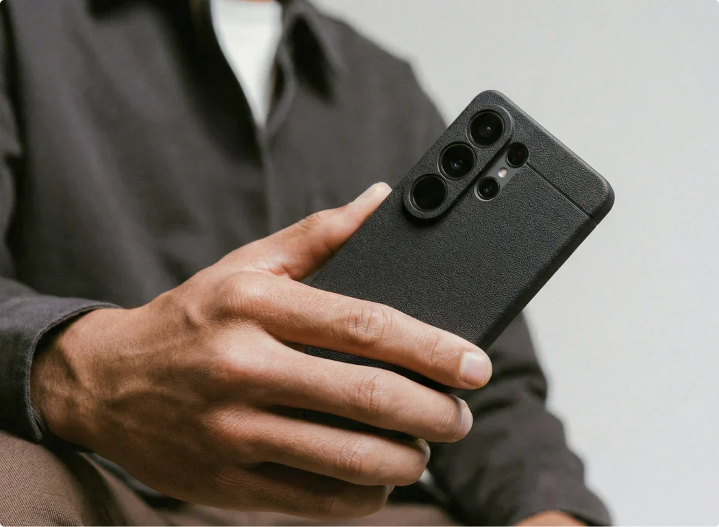 Caudabe Sheath Case with Magnets for Samsung Galaxy S26 Ultra - Black - Image 5