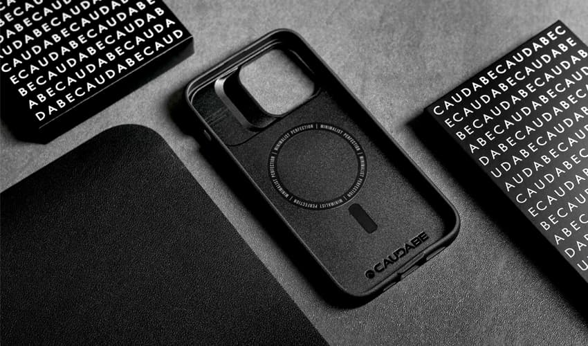 Caudabe Synthesis Slim Protective Case with MagSafe iPhone 14 Pro Max 6.7 - Black - Image 5