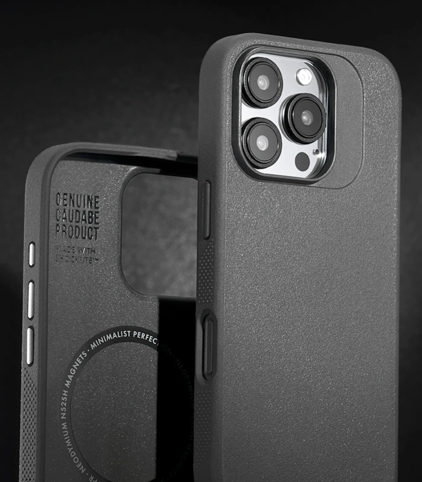 Caudabe Synthesis Slim Protective Case MagSafe iPhone 16 Pro 6.3 - Gray - Image 3