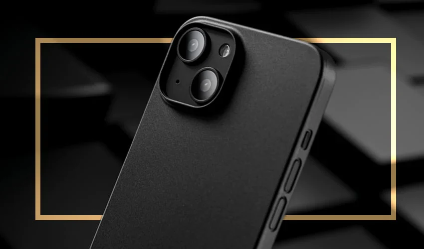 Caudabe The Veil Ultra Thin Case For iPhone 14 Standard 6.1 - STEALTH BLACK - Image 5