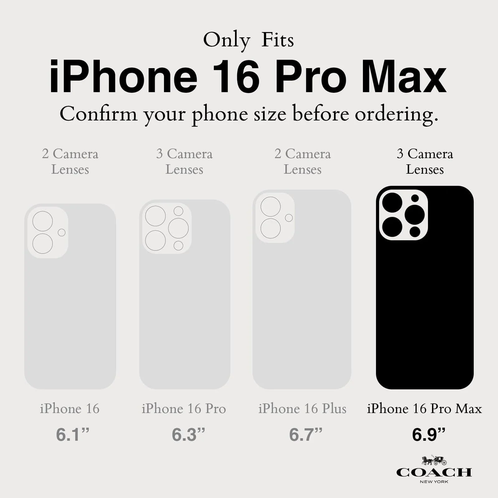 Coach Folio Case Signature for iPhone 16 Pro Max - Charcoal - Image 3