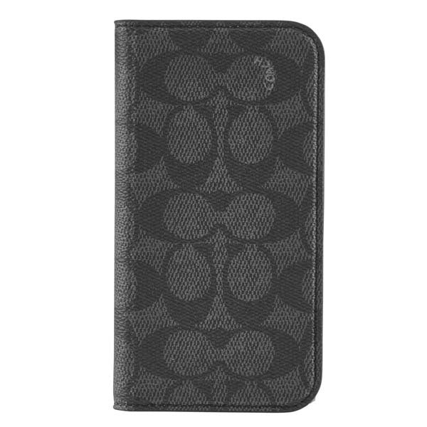 Coach Folio Case Signature Charcoal for iPhone 16 Standard Signature Charcoal - Image 2