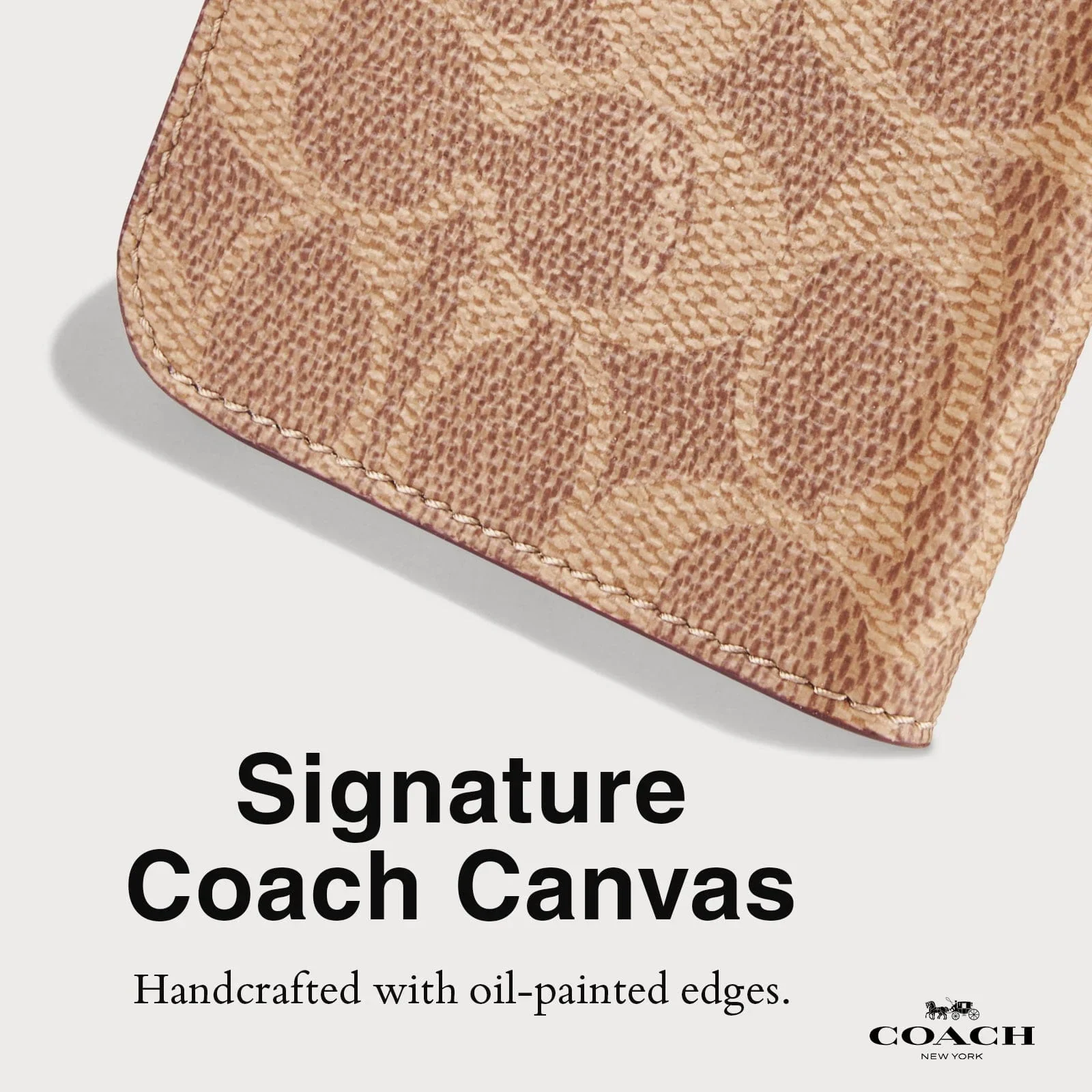 Coach Folio Case Signature for iPhone 16 Pro Max - Tan - Image 3