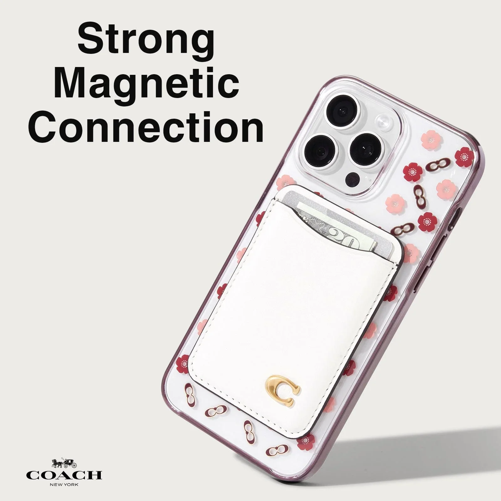 Coach MagSafe Card Holder Magnetic Wallet - Chalk - Image 7