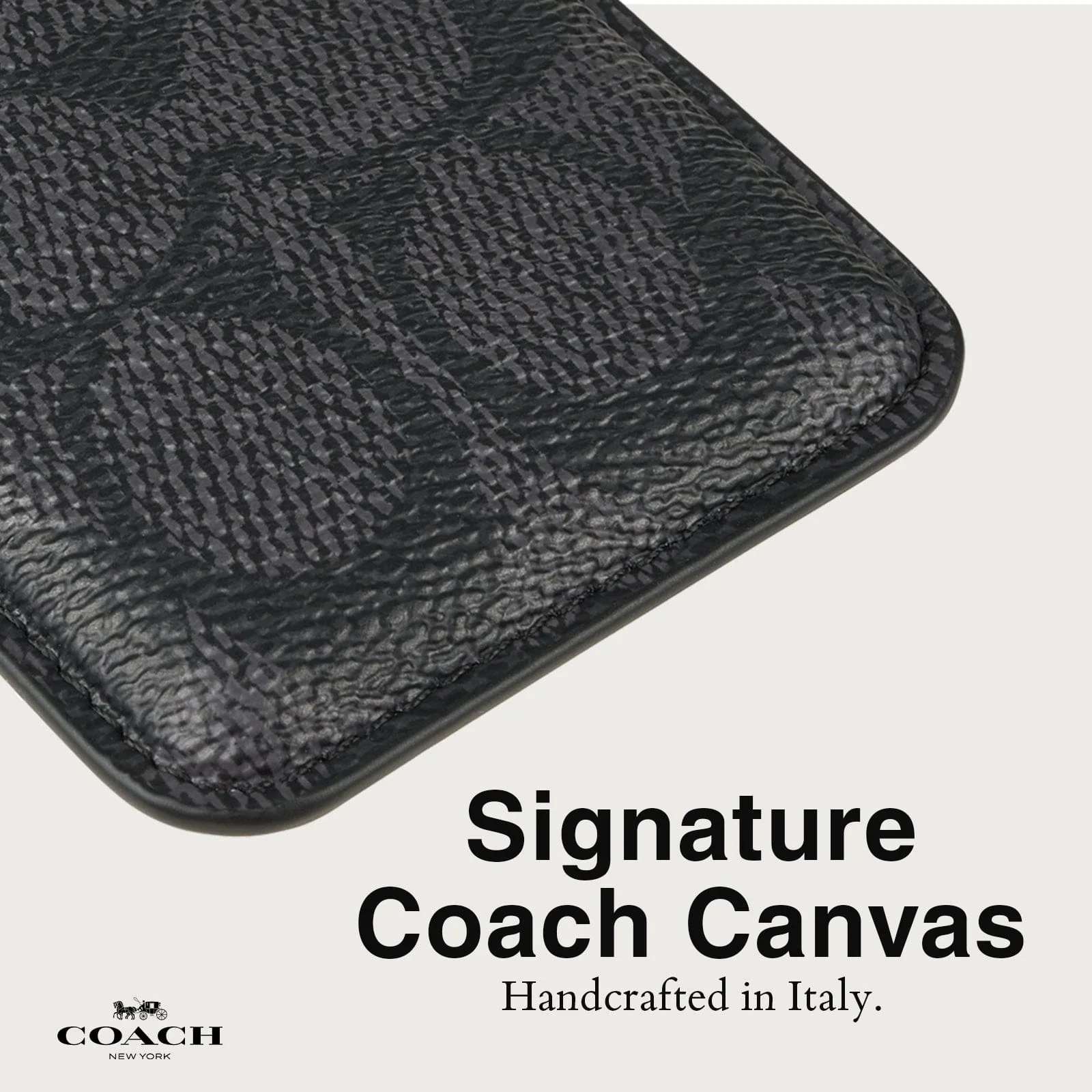 Coach MagSafe Card Holder Magnetic Wallet - Signature Charcoal - Image 6