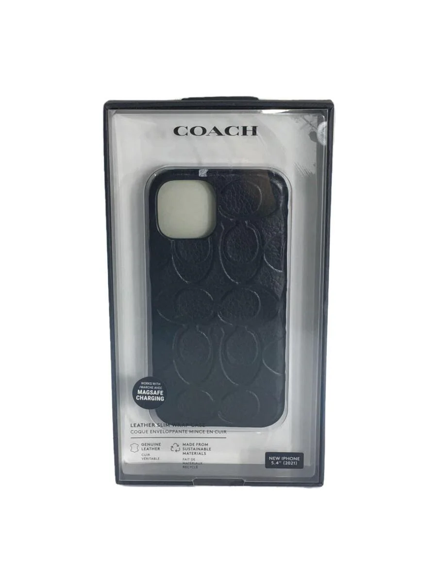 Coach Protective Leather Case iPhone 13 Mini Black - Image 2