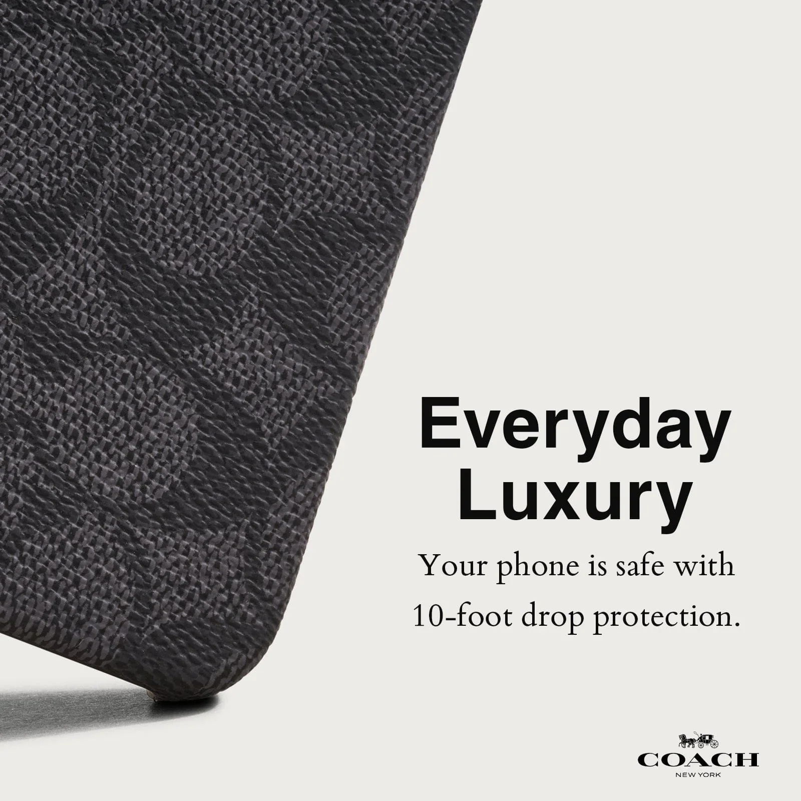 Coach Slim Case Signature for iPhone 15 / 14 / 13 Charcoal with FREE SCREEN GUARD - Image 4