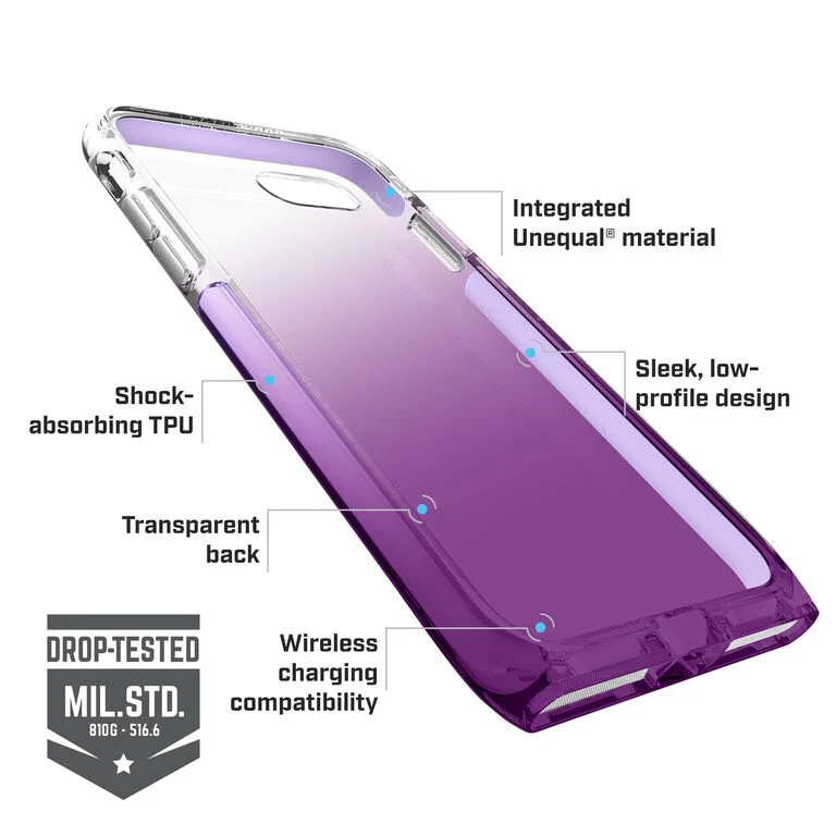 BodyGuardz Harmony x Unequal Technology Stylish Protective Case For iPhone 8 Plus / 7 Plus - Amethyst - Image 2