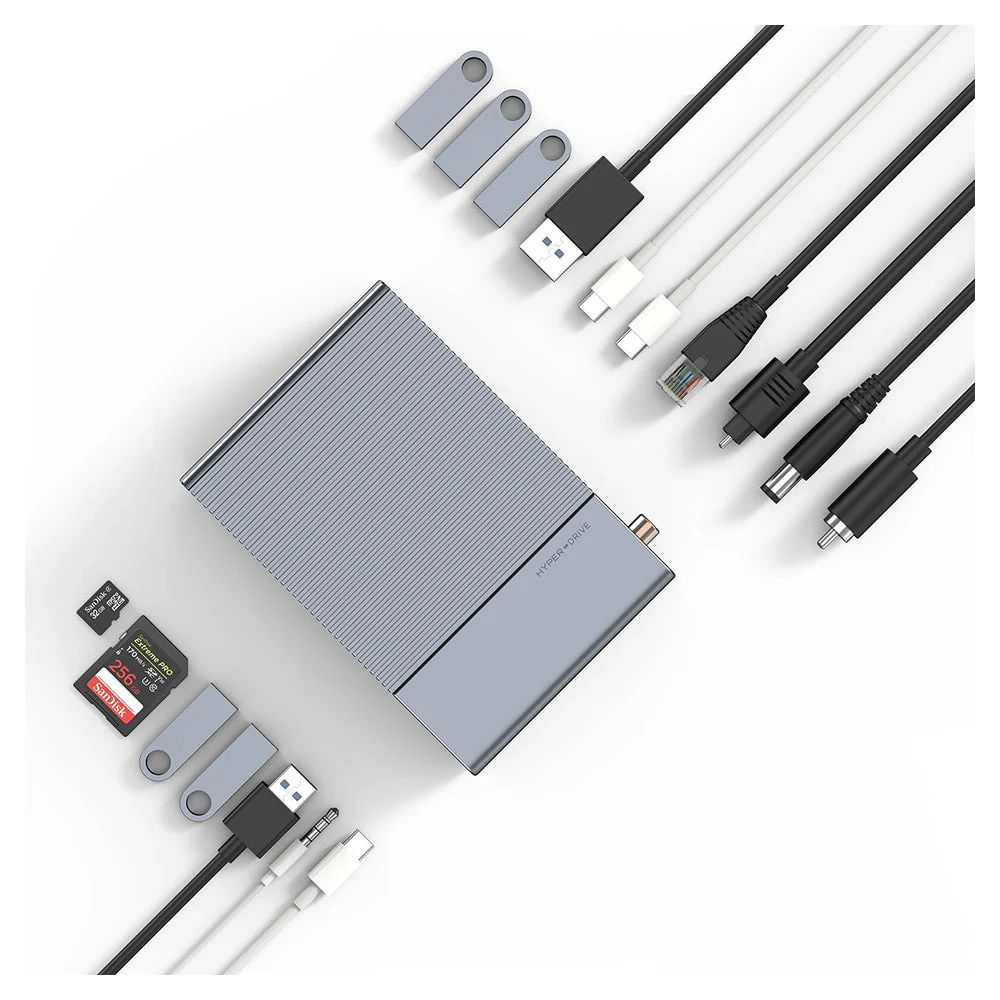 HyperDrive GEN2 16-Port Thunderbolt 3 Docking Station - Silver - Image 10