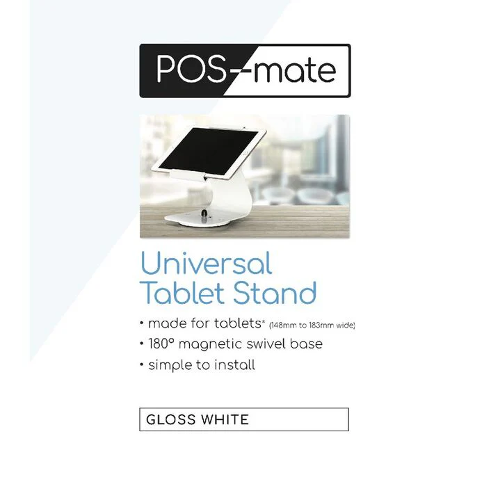 POS-Mate Universal Tablet & iPad POS mount - White - Image 4