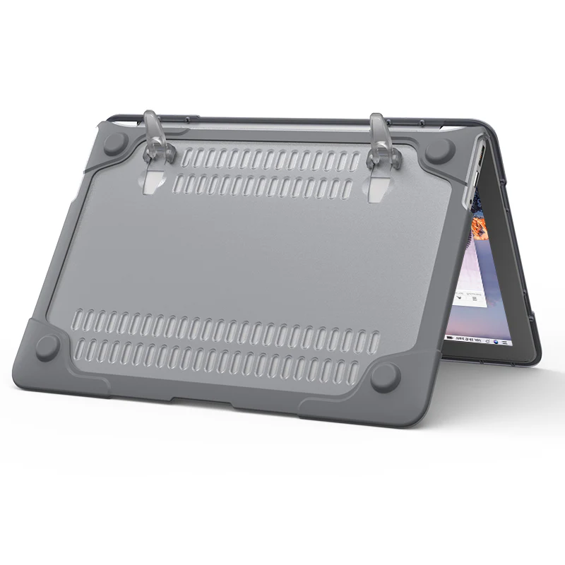 Rugged Protective & Heavy Duty Case Macbook Air 13 (2010-2017) - Clear Grey - Image 4