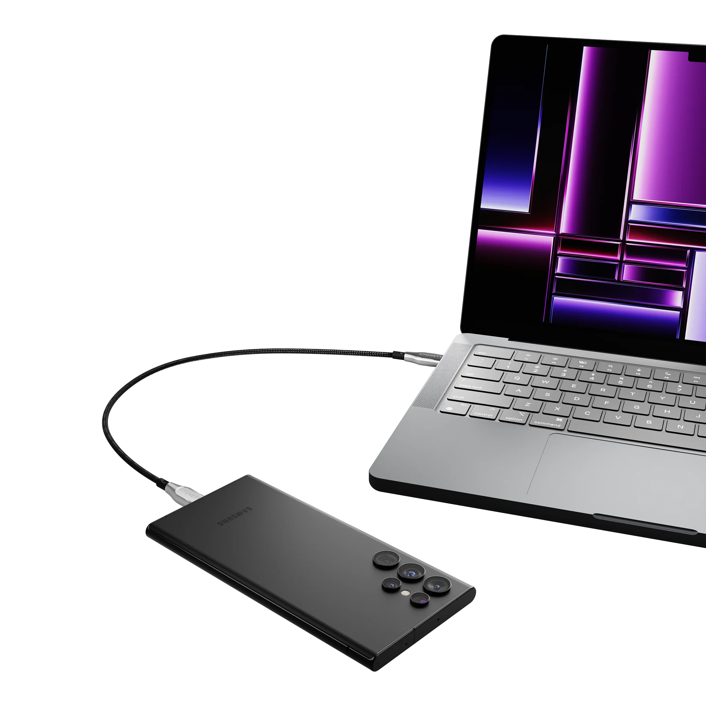 Cygnett Armoured Double Braided Cable 1M USB-C to USB-C 100W Fast Charge - Image 2