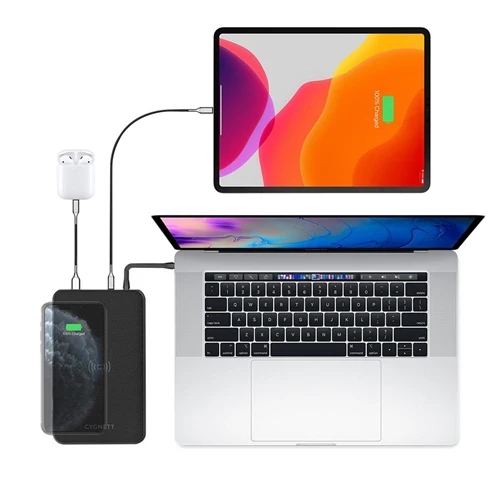 Cygnett Chargeup Edge Plus USB-C Laptop & Wireless Power Bank 27000 mAh - Black - Image 3