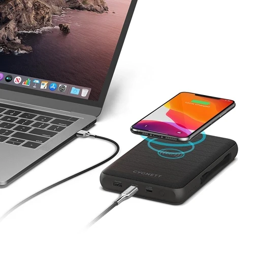 Cygnett Chargeup Edge Plus USB-C Laptop & Wireless Power Bank 27000 mAh - Black - Image 5