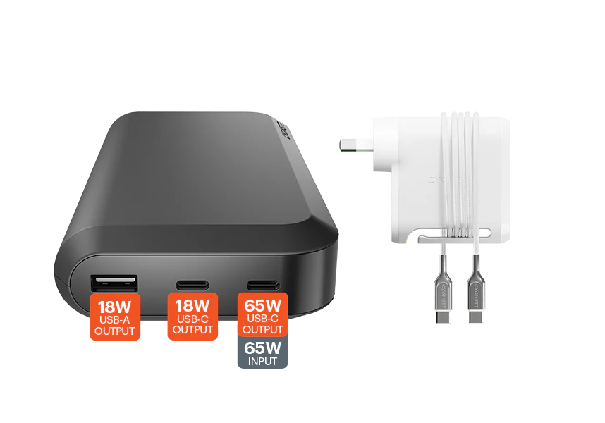 Cygnett ChargeUP PRO Portable Laptop Charger USB-C 20000 mAh 65W USB-C Output - Black - Image 8