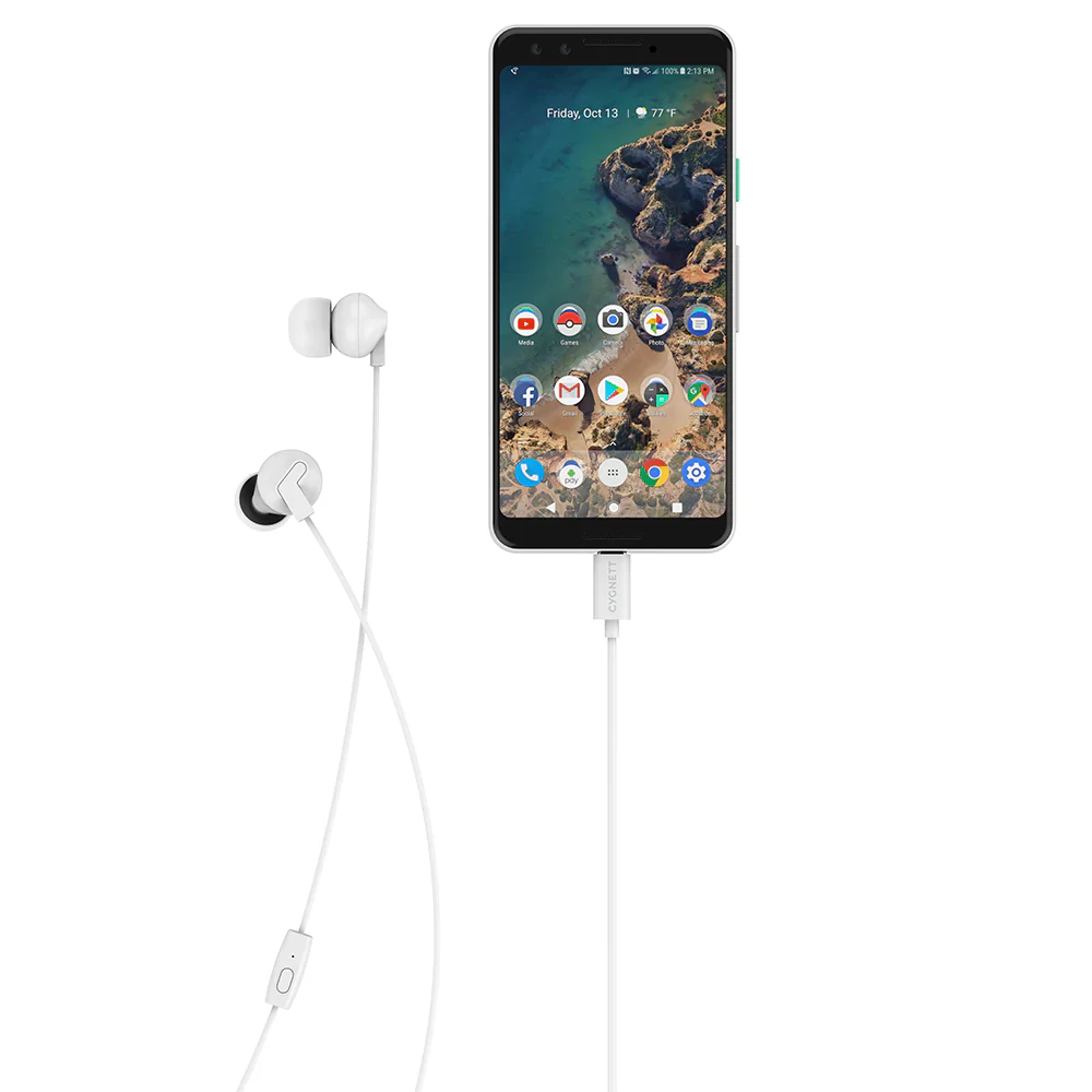 Cygnett Essential Earphone with USB-C connection - White CY2868HEUSB - Image 2