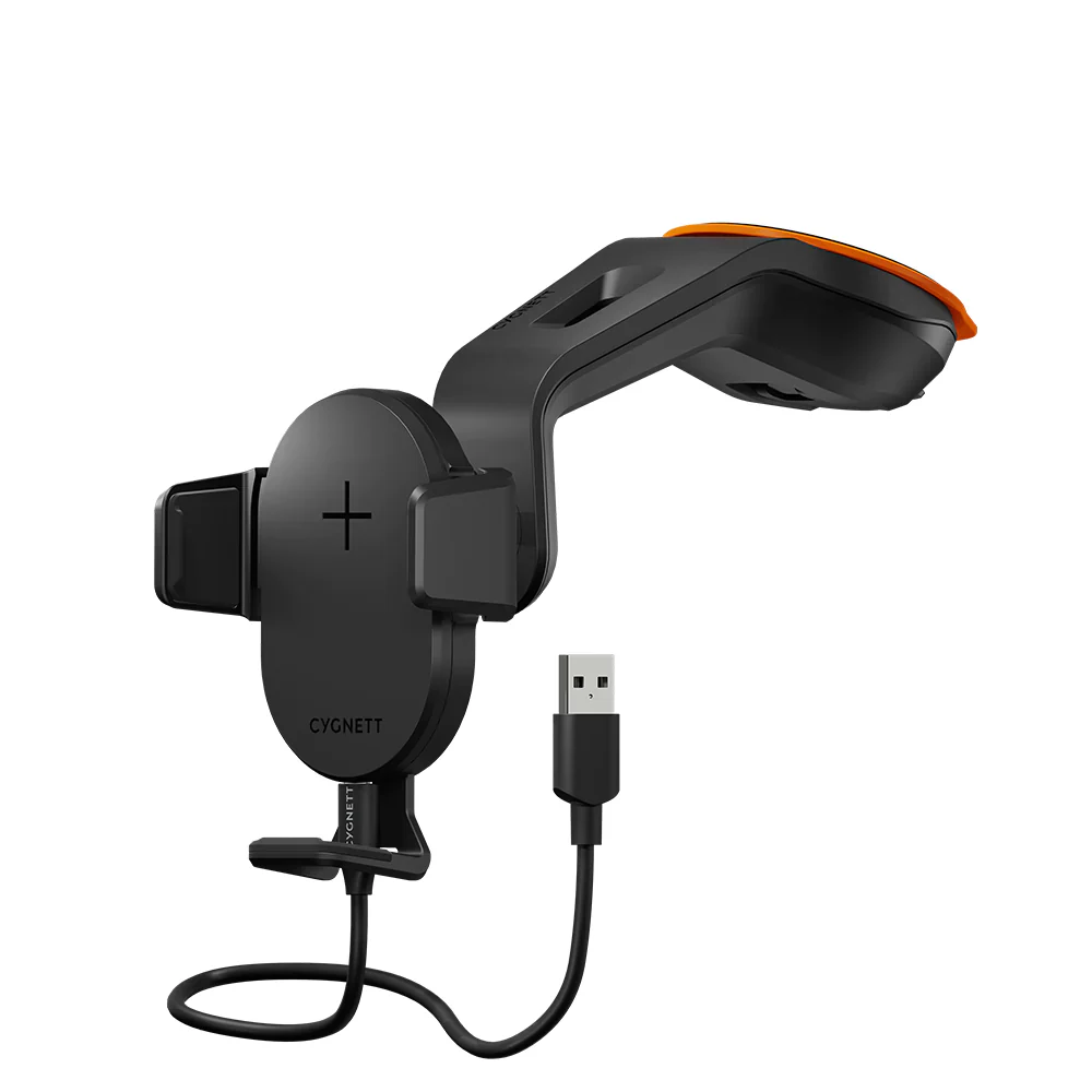 Cygnett Universal Window & Dash Car Mount & Wireless Charger - Black - Image 4