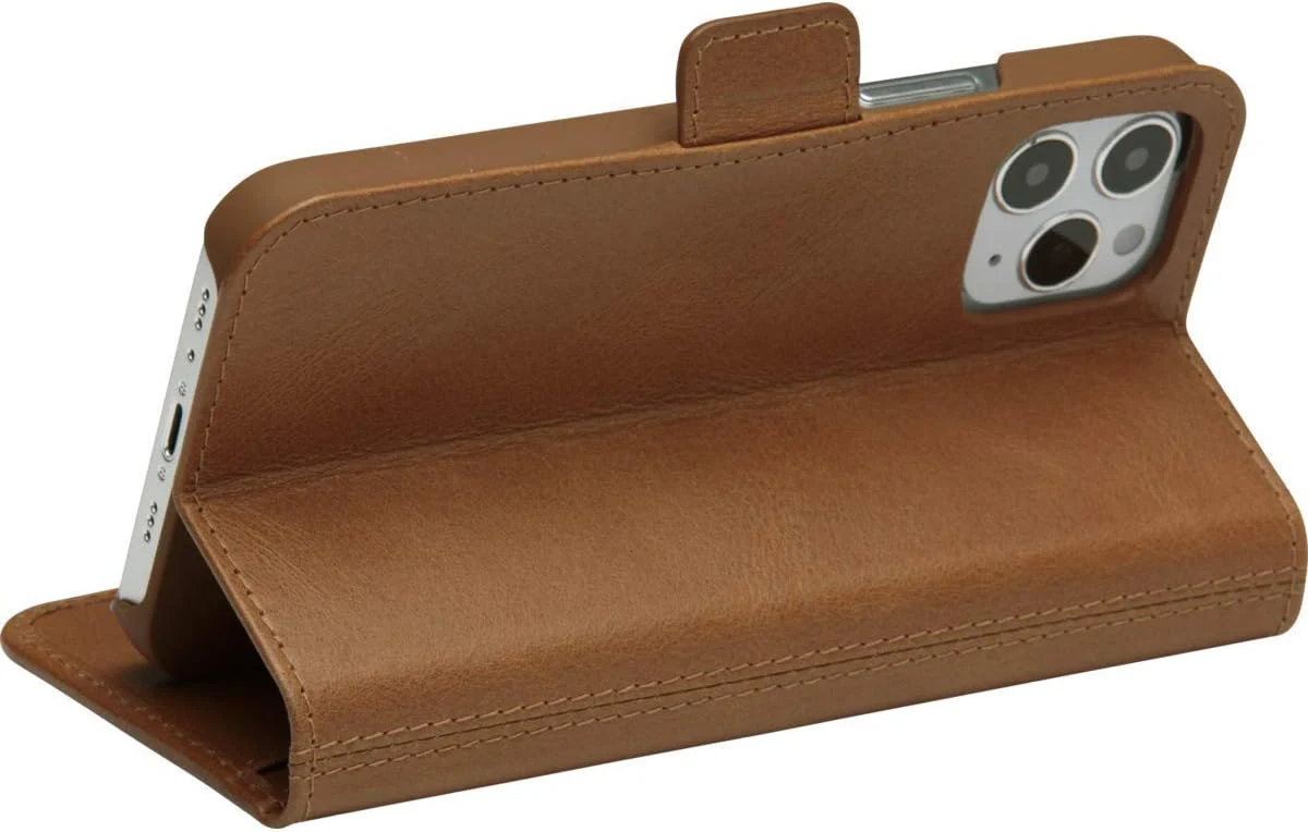 Dbramante1928 Copenhagen Slim Leather Folio Case iPhone 12 / 12 Pro Tan with FREE SCREEN GUARD - Image 5