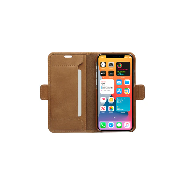 Dbramante1928 Copenhagen Slim Leather Folio Case iPhone 12 Mini - Tan - Image 3