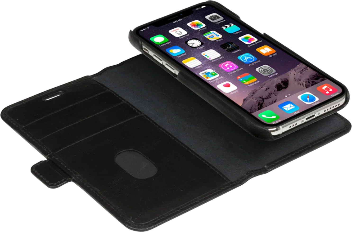 Dbramante1928 Lynge Leather Folio Case iPhone 11 Pro - Black - Image 2