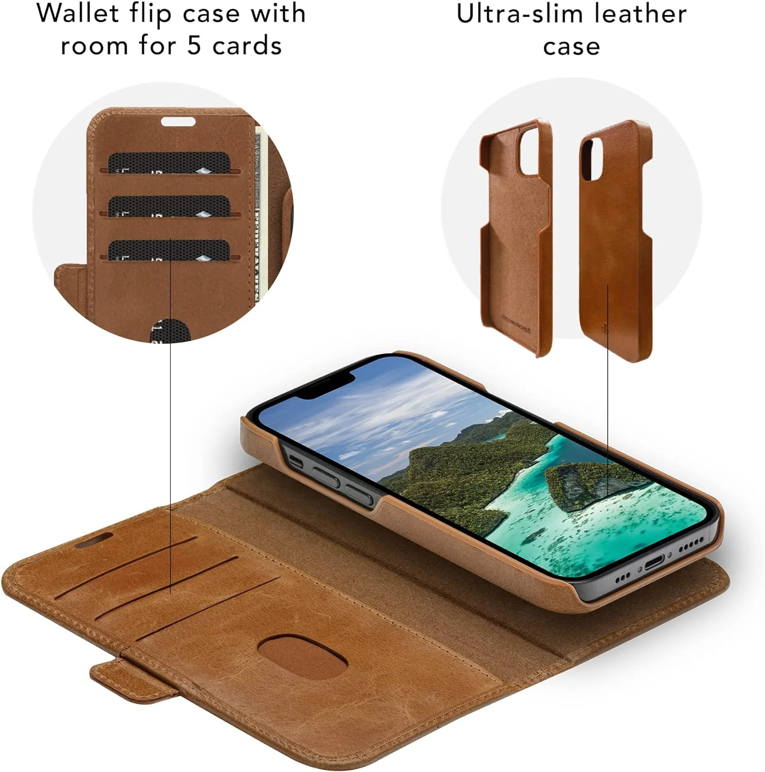 Dbramante1928 Lynge Leather Folio Case iPhone 11 / XR - Tan - Image 3