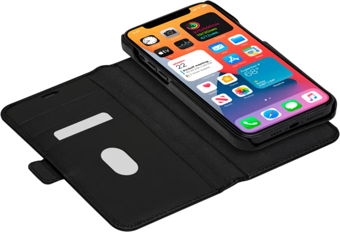 Dbramante1928 Lynge Leather Folio Case iPhone 12 Pro Max 6.7 inch - Black - Image 2