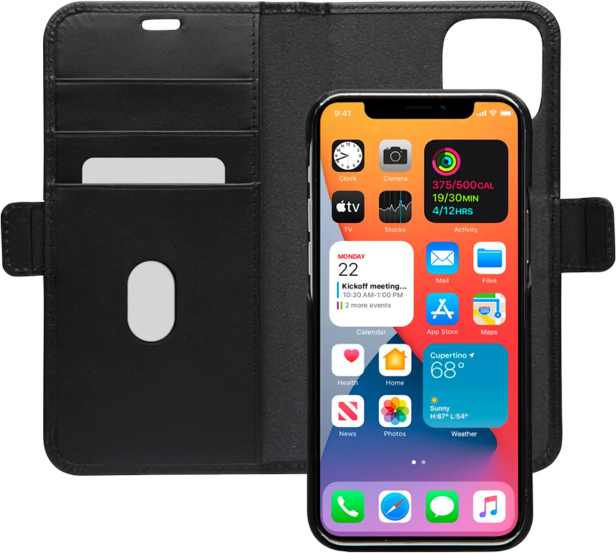 Dbramante1928 Lynge Leather Folio Case iPhone 12 Pro Max 6.7 inch - Black - Image 8