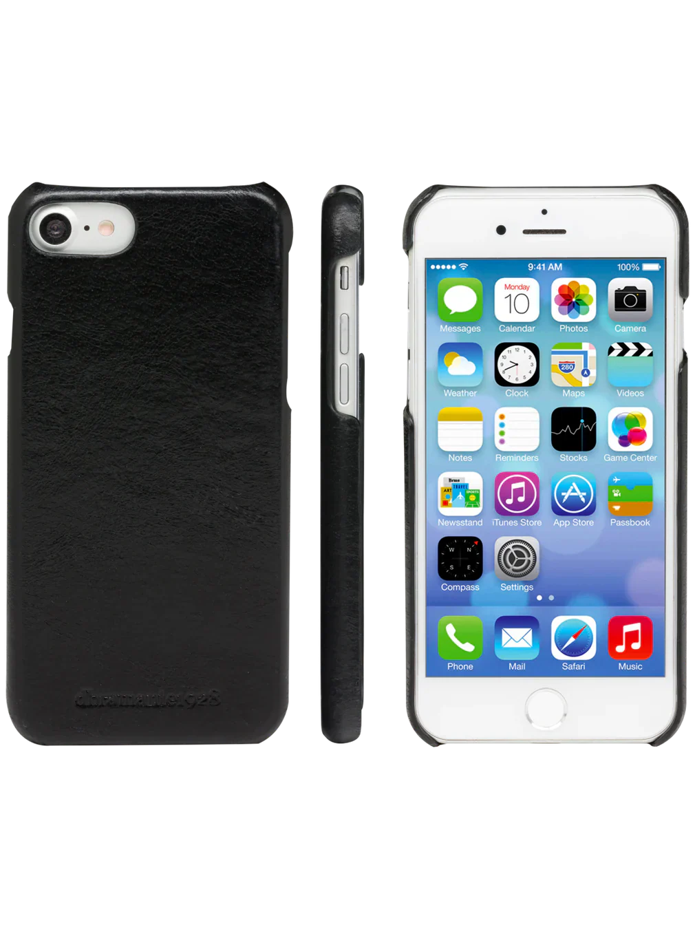 Dbramante1928 Lynge Leather Folio Case iPhone SE 3rd / 2nd / 8 / 7 Black - BONUS Screen Protector - Image 3