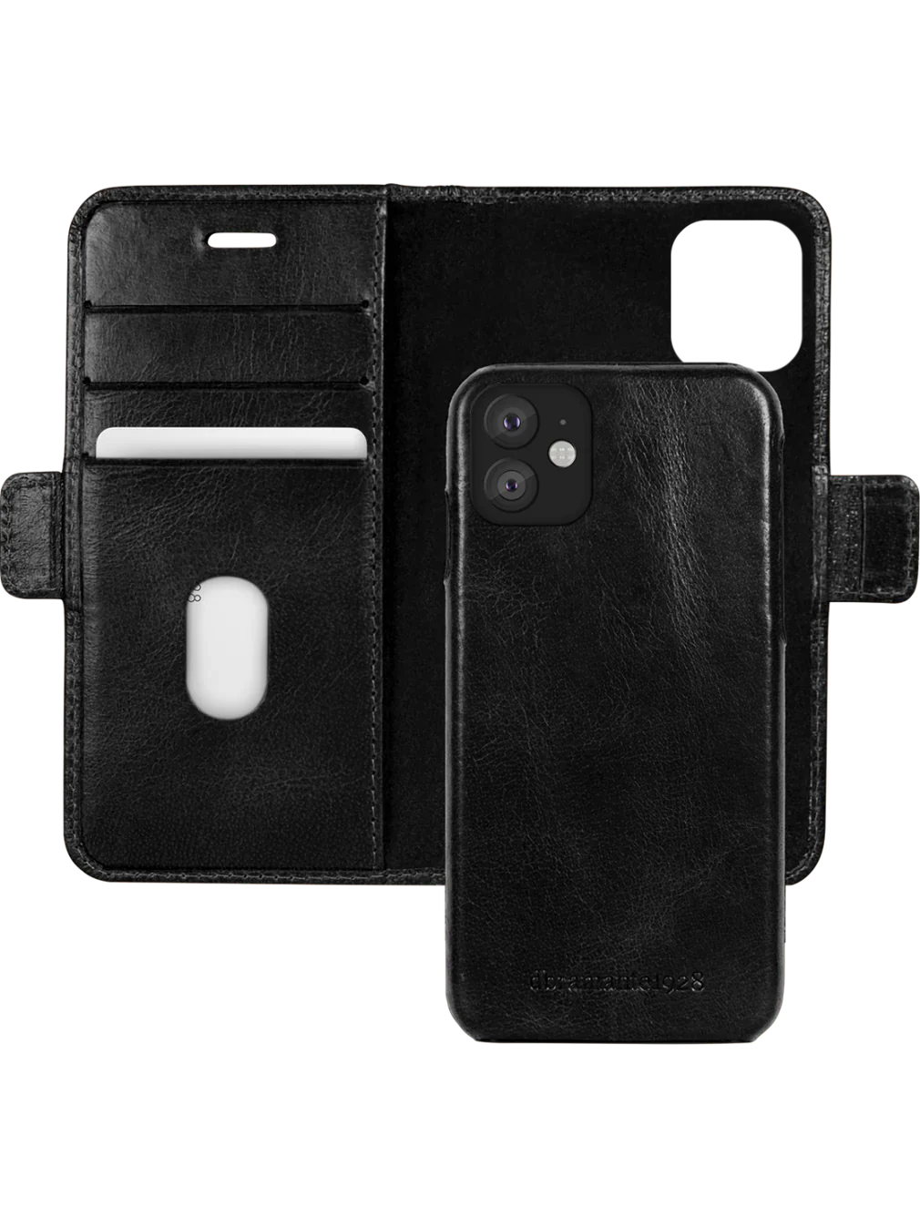 Dbramante1928 Lynge Leather Folio Case iPhone SE 3rd / 2nd / 8 / 7 Black - BONUS Screen Protector - Image 5
