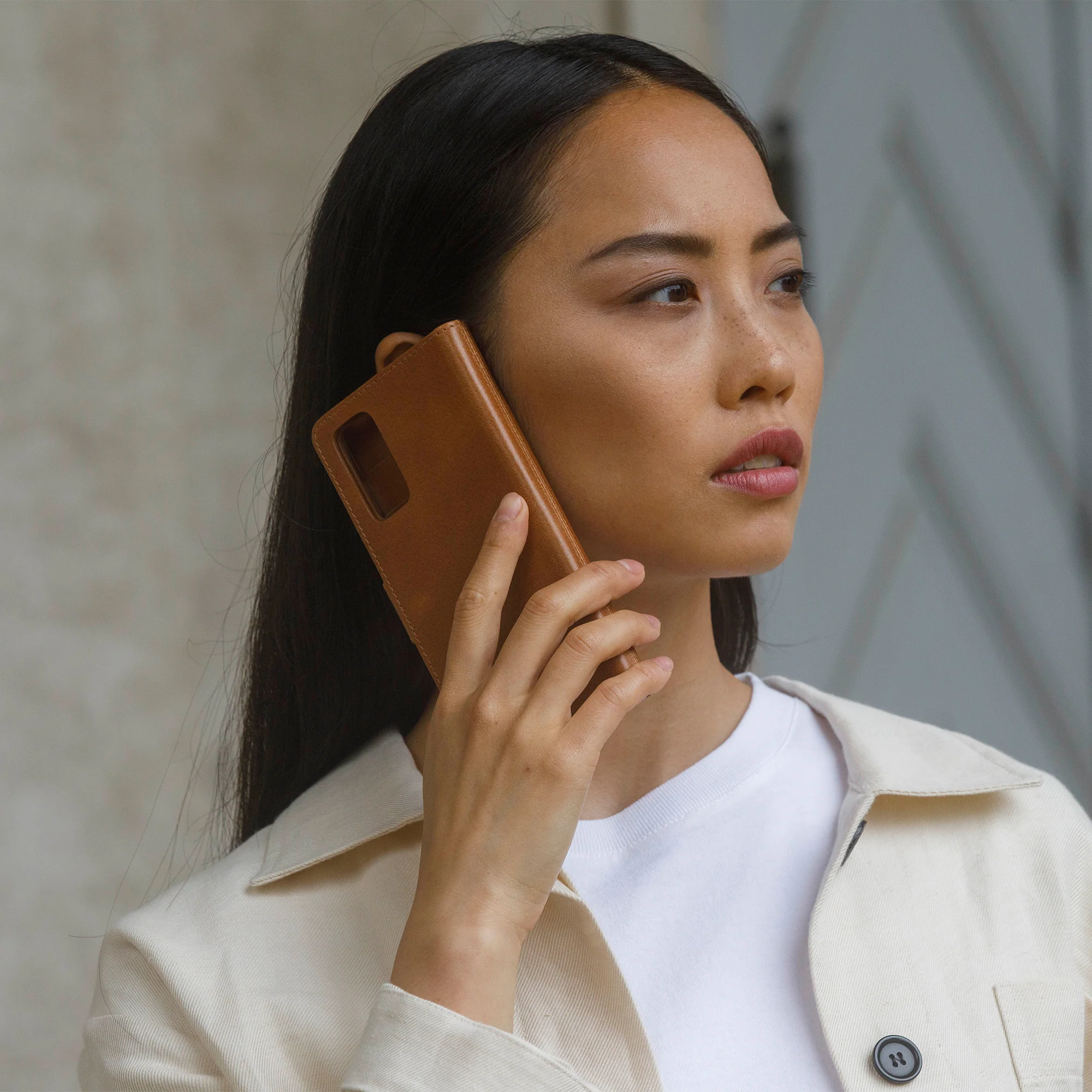 Dbramante1928 Lynge Leather Folio Case Samsung Galaxy A52 - Tan - Image 16