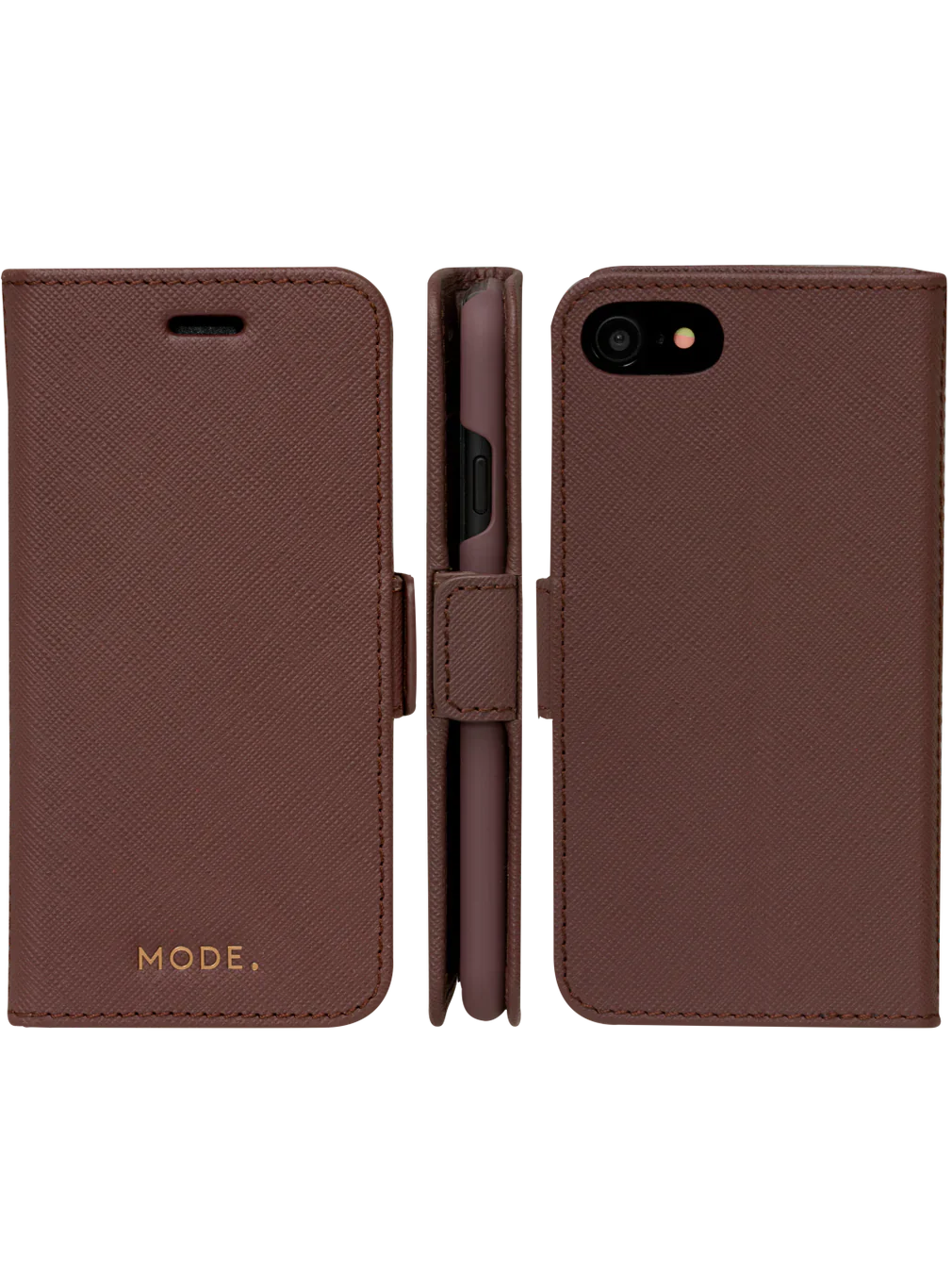 Dbramante1928 Milano Saffiano Leather Folio Case iPhone SE 3rd / 2nd / 8 / 7 - Dark Chocolate - Image 4