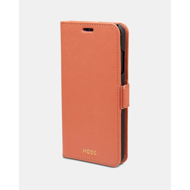 Dbramante1928 Milano Saffiano Leather Folio Case iPhone XS Max - Rusty Rose - Image 4