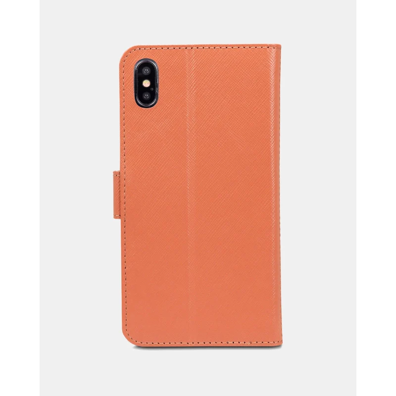 Dbramante1928 Milano Saffiano Leather Folio Case iPhone XS Max - Rusty Rose - Image 5