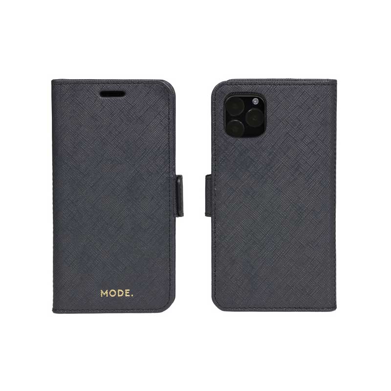 Dbramante1928 Milano Saffiano Leather Folio Case iPhone 11 Pro / X / XS - Night Black (BONUS Screen Protector!!) - Image 3