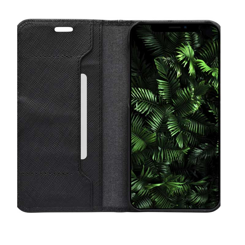 Dbramante1928 Milano Saffiano Leather Folio Case iPhone 12 / 12 Pro Night Black with FREE SCREEN GUARD - Image 8