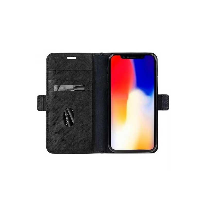 Dbramante1928 Milano Saffiano Leather Folio Case iPhone XS Max - Black - Image 2