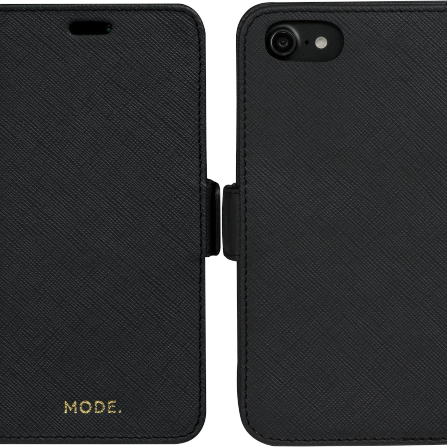 Dbramante1928 New York Leather Folio Case iPhone SE 3rd / 2nd / 8 / 7 Night Black - BONUS Screen Protector - Image 3