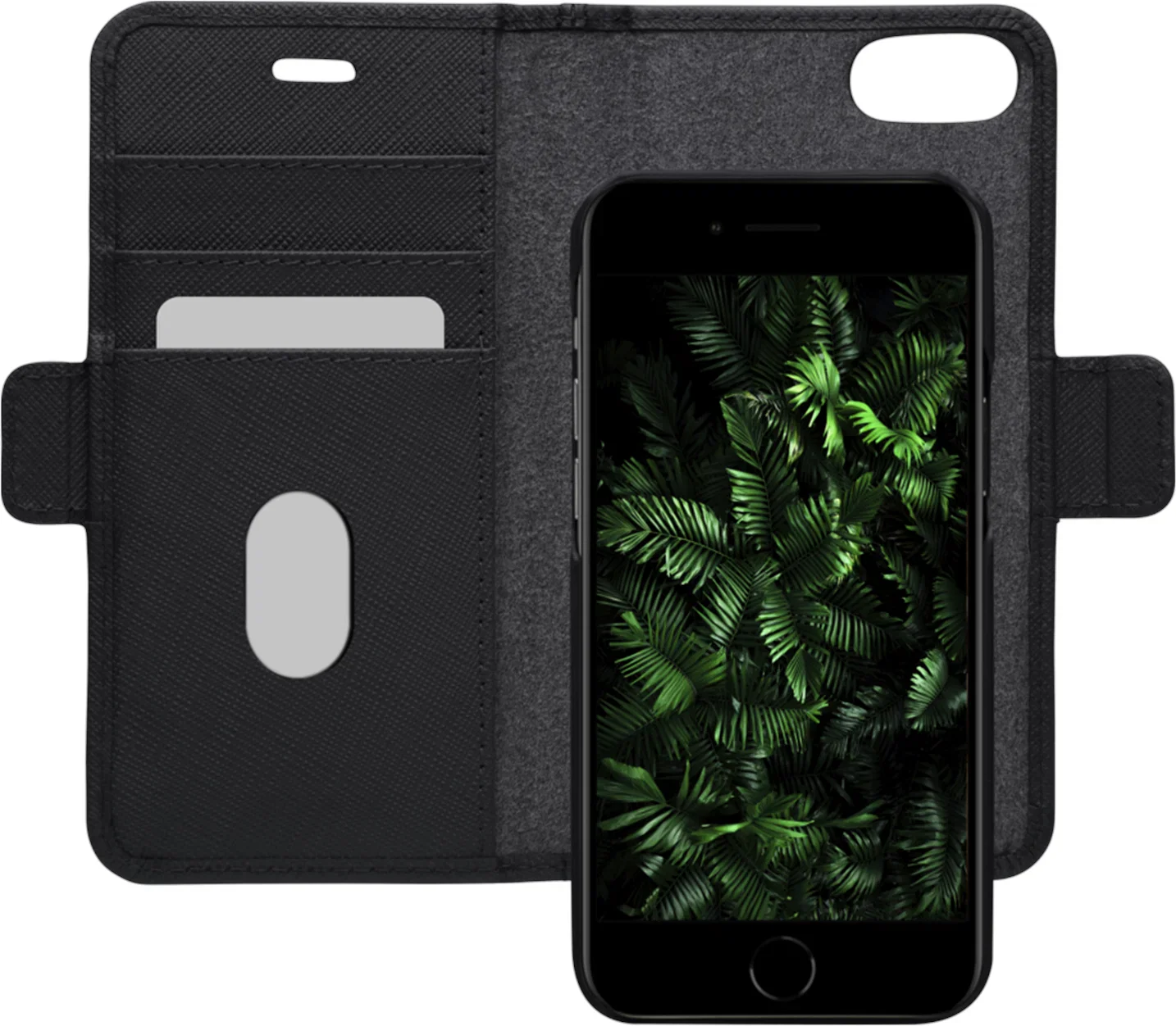 Dbramante1928 New York Leather Folio Case iPhone SE 3rd / 2nd / 8 / 7 Night Black - BONUS Screen Protector - Image 5