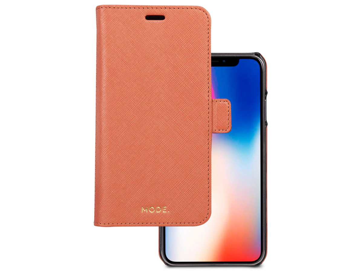 Dbramante1928 New York Leather Folio Case iPhone XS Max -Rusty Rose - Image 2