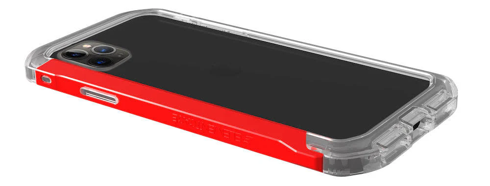 Element Case Rail Protective Slim Bumper Case For iPhone 11 Pro Clear Red - BONUS Screen Protector! - Image 5