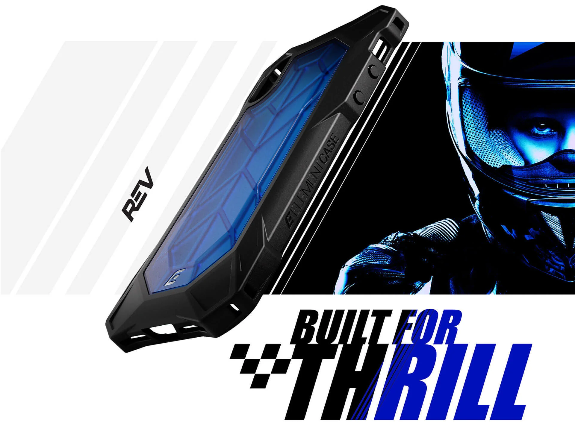 Element Case Rev Tough case for iPhone X / Xs - Blue Black (BONUS Screen Protector!!) - Image 6