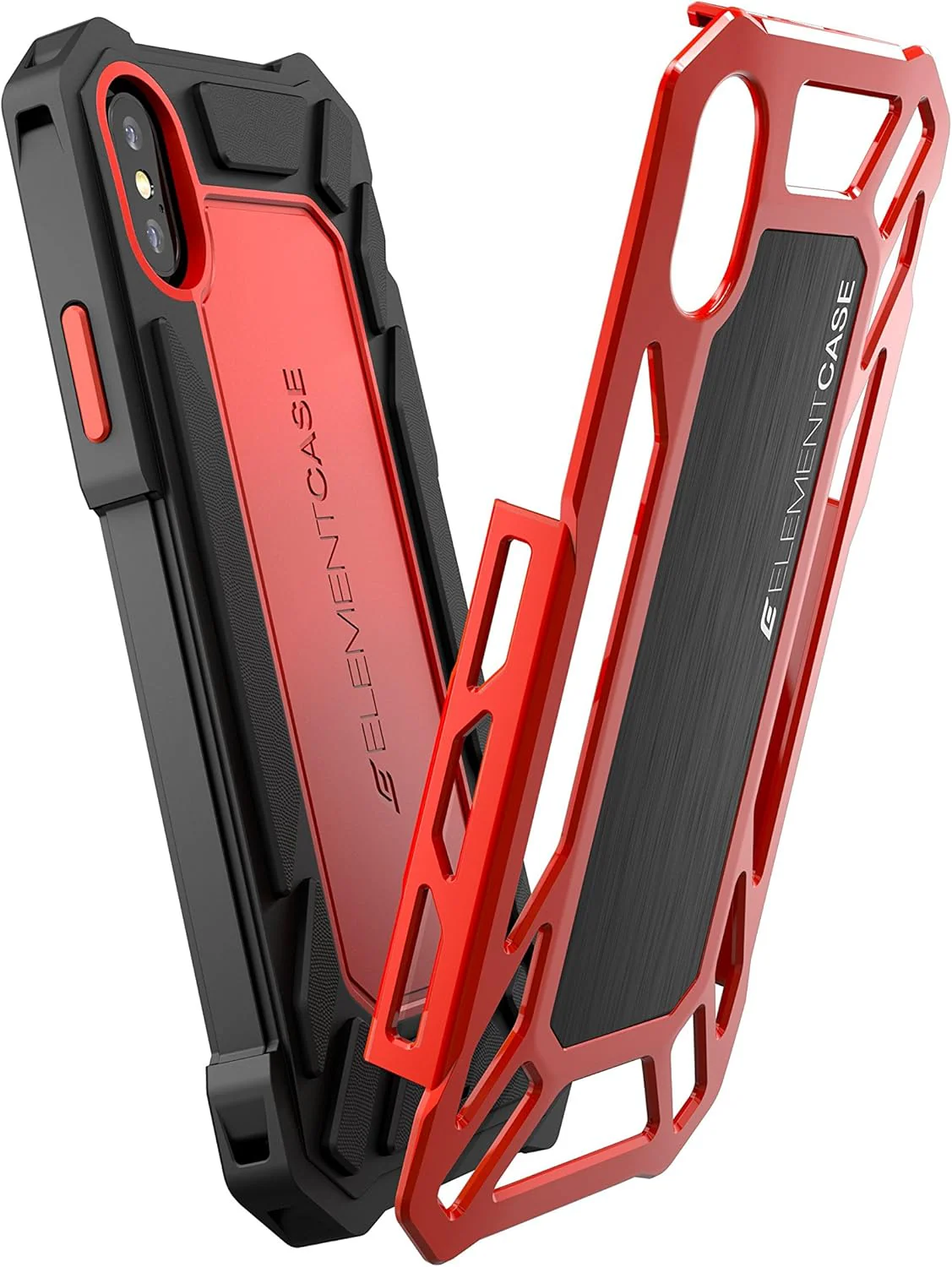 ElementCase Roll Cage Flip and Clip Case for iPhone X / Xs - Red / Black - Image 3