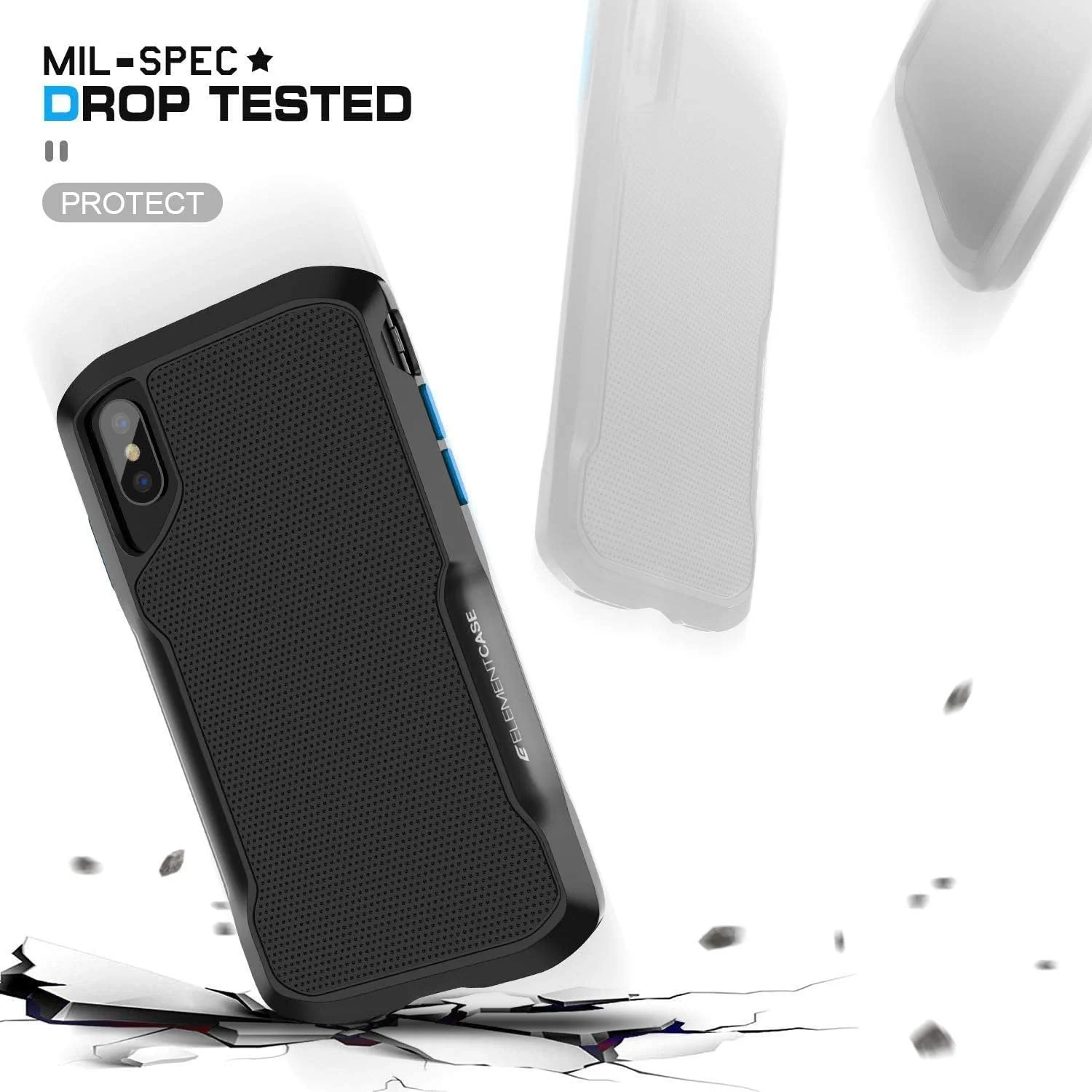 Element Shadow Rugged Case for iPhone XsMax - Black - Image 3
