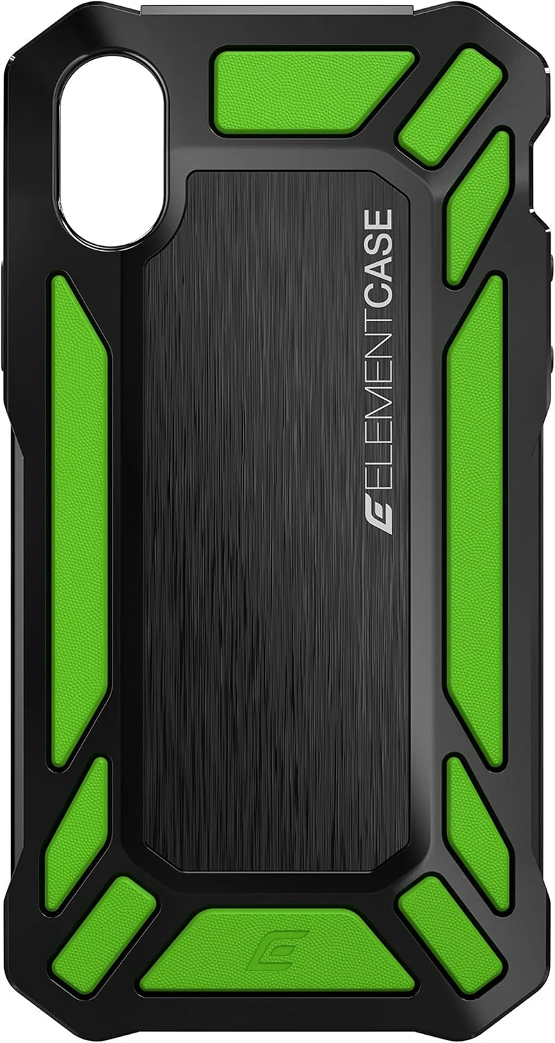 ElementCase Roll Cage Flip and Clip Case for iPhone X / Xs - Lime Green / Black - Image 2